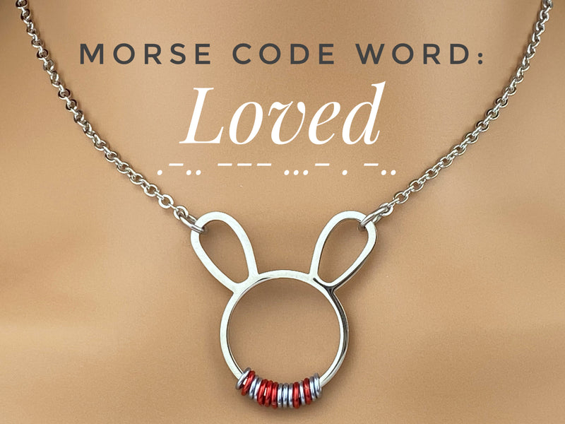 Morse Code Submissive Collar, Bunny, Locking Option - 24/7 Wear