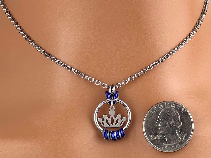 Princess Crown Custom Morse Code O Ring, Locking Option - 24/7 Wear