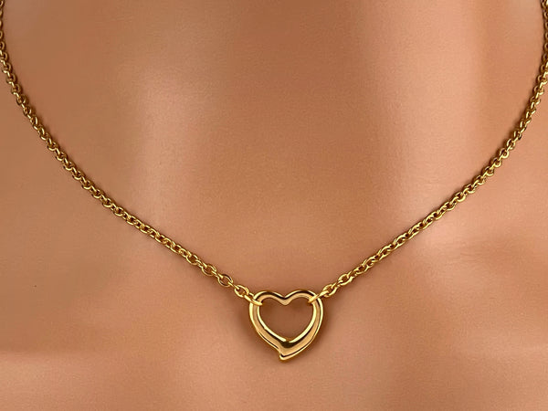 Heart Necklace Gold