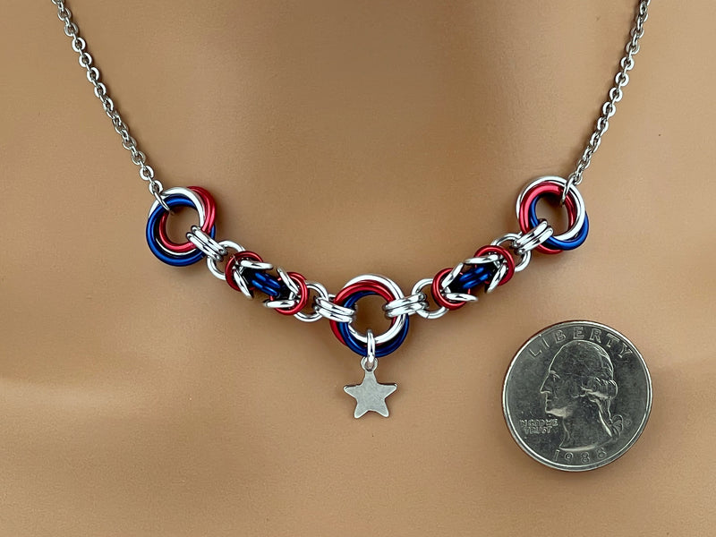 America BDSM O Ring Necklace - Lovers O Ring - Submissive Day Collar 24/7 Wear