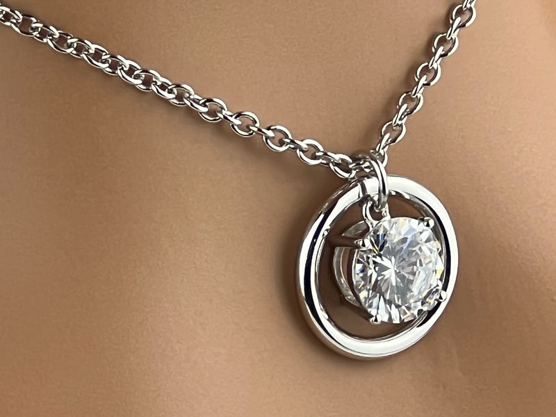 925 Sterling Silver Clear CZ Necklace