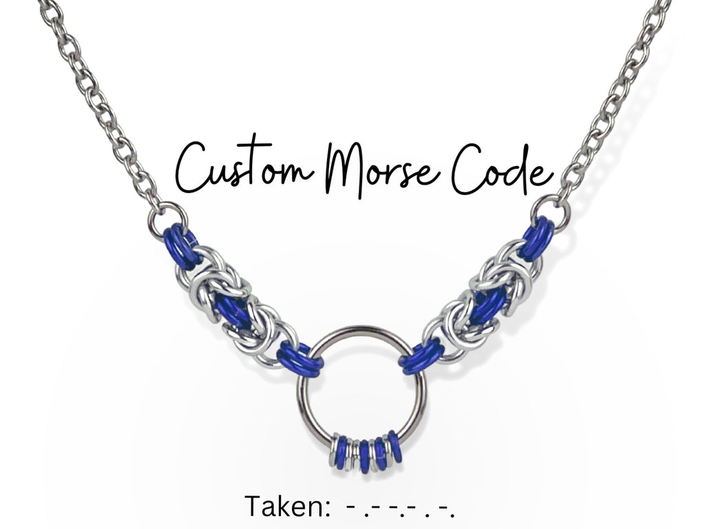 Custom Morse Code O Ring with BDSM-inspired Submissive Day Collar ...