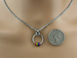 LGBTQ+ Pride Circle with Micro Rainbow Locking Options - 24/7 Wear