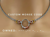 Morse Code BDSM O Ring Chainmaille