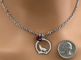 Wolf and Lovers O Knot Necklace, Gift for Him, Daddy Dom- 24/7 Wear Non-Tarnish