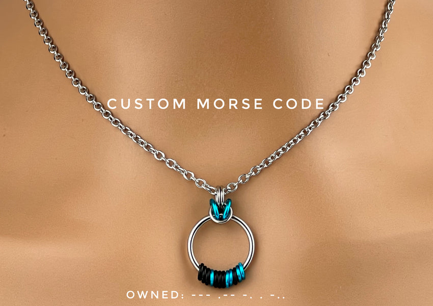 Custom Morse Code O Ring, Locking Option - 24/7 Wear