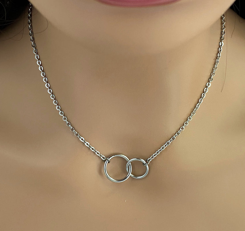 Submissive Day Collar, BDSM O Ring - Locking Options - 24/7 Wear