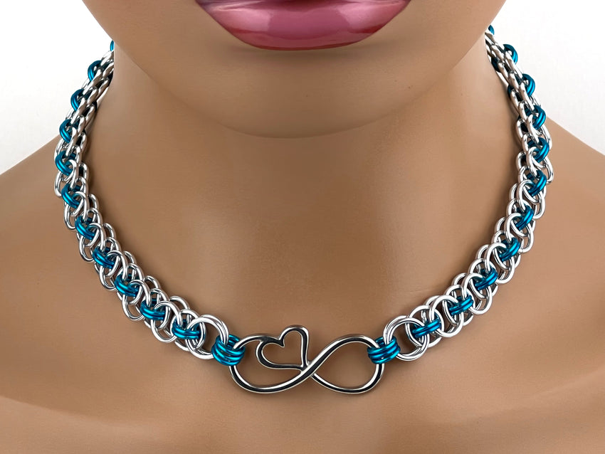 Ready to Ship Chainmaille Infinity Heart