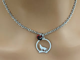 Wolf and Lovers O Knot Necklace, Gift for Him, Daddy Dom- 24/7 Wear Non-Tarnish