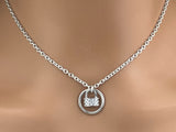 Sterling Silver Protection BDSM O Ring Lock Collar, Locking Option, 24/7 Wear