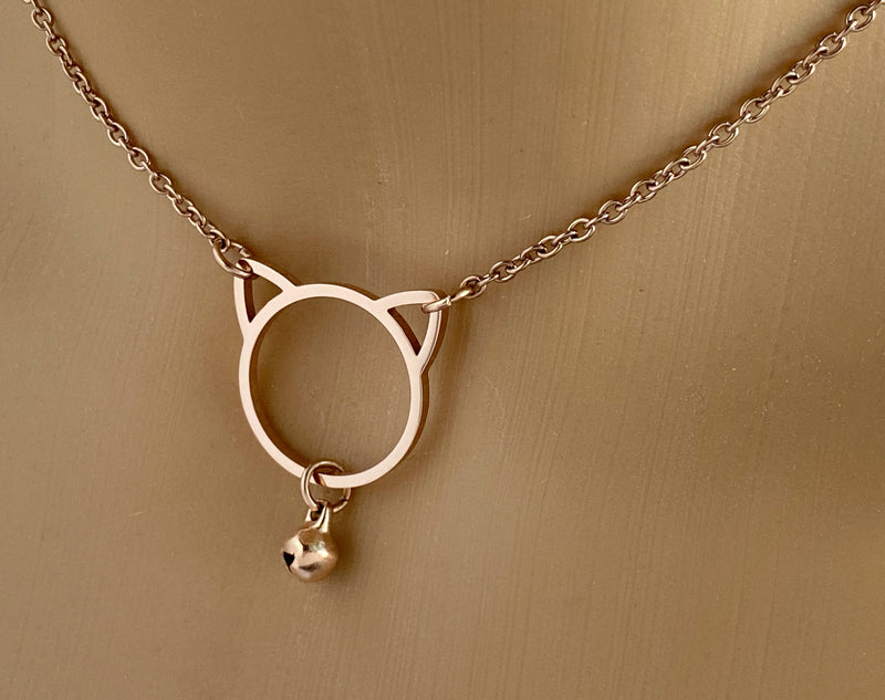 Rose Gold Kitten with Bell