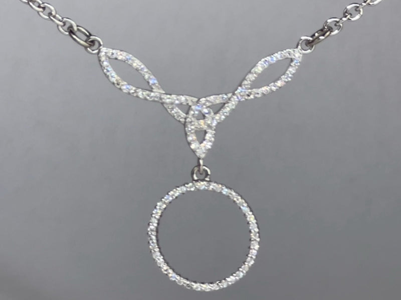 Diamond Sterling Silver Celtic Knot